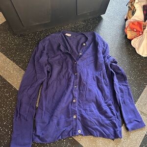 Blue Button-Up Cardigan